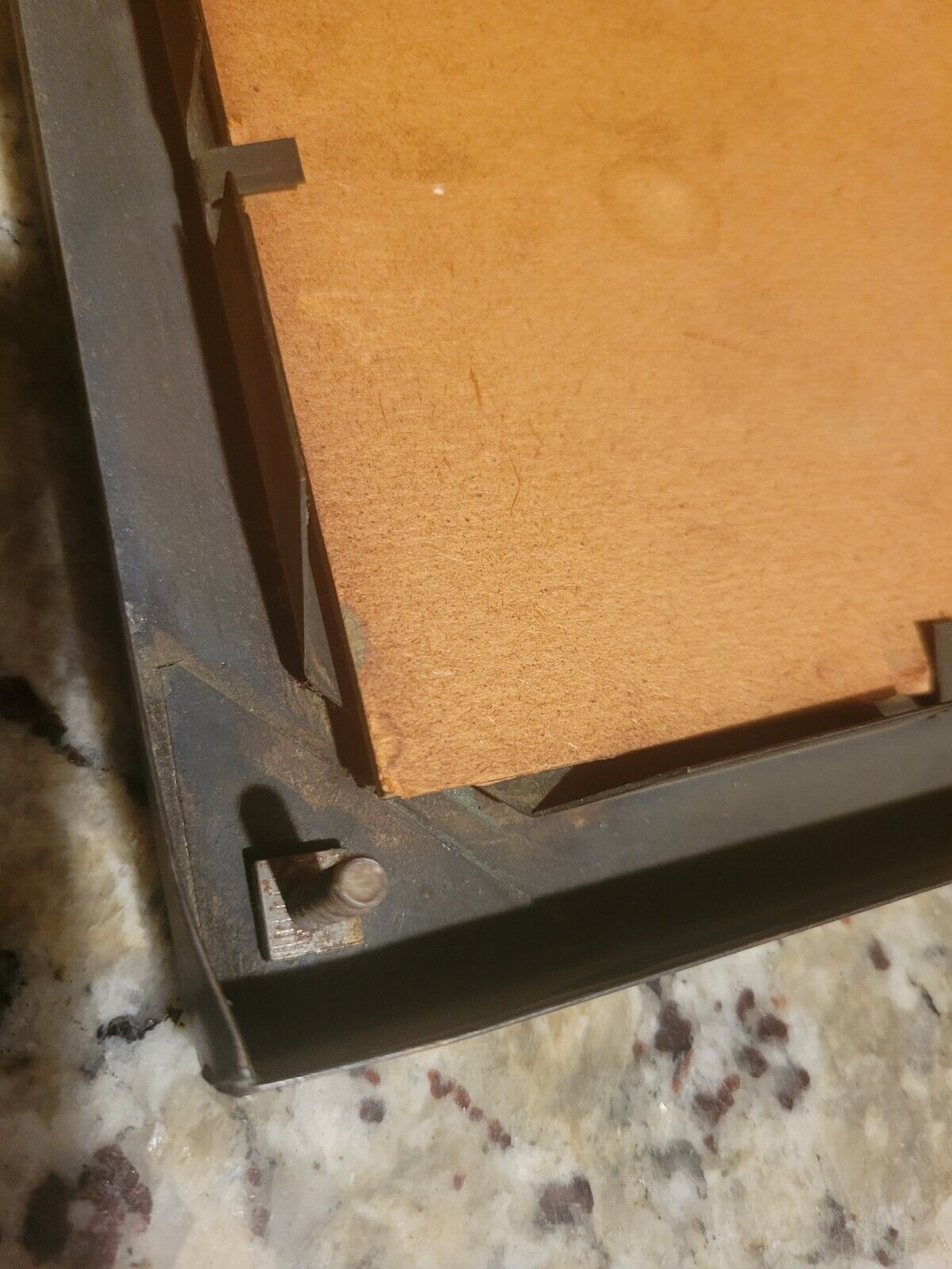 Early 1900s Copper Mirror with Fleur-de-lis Square