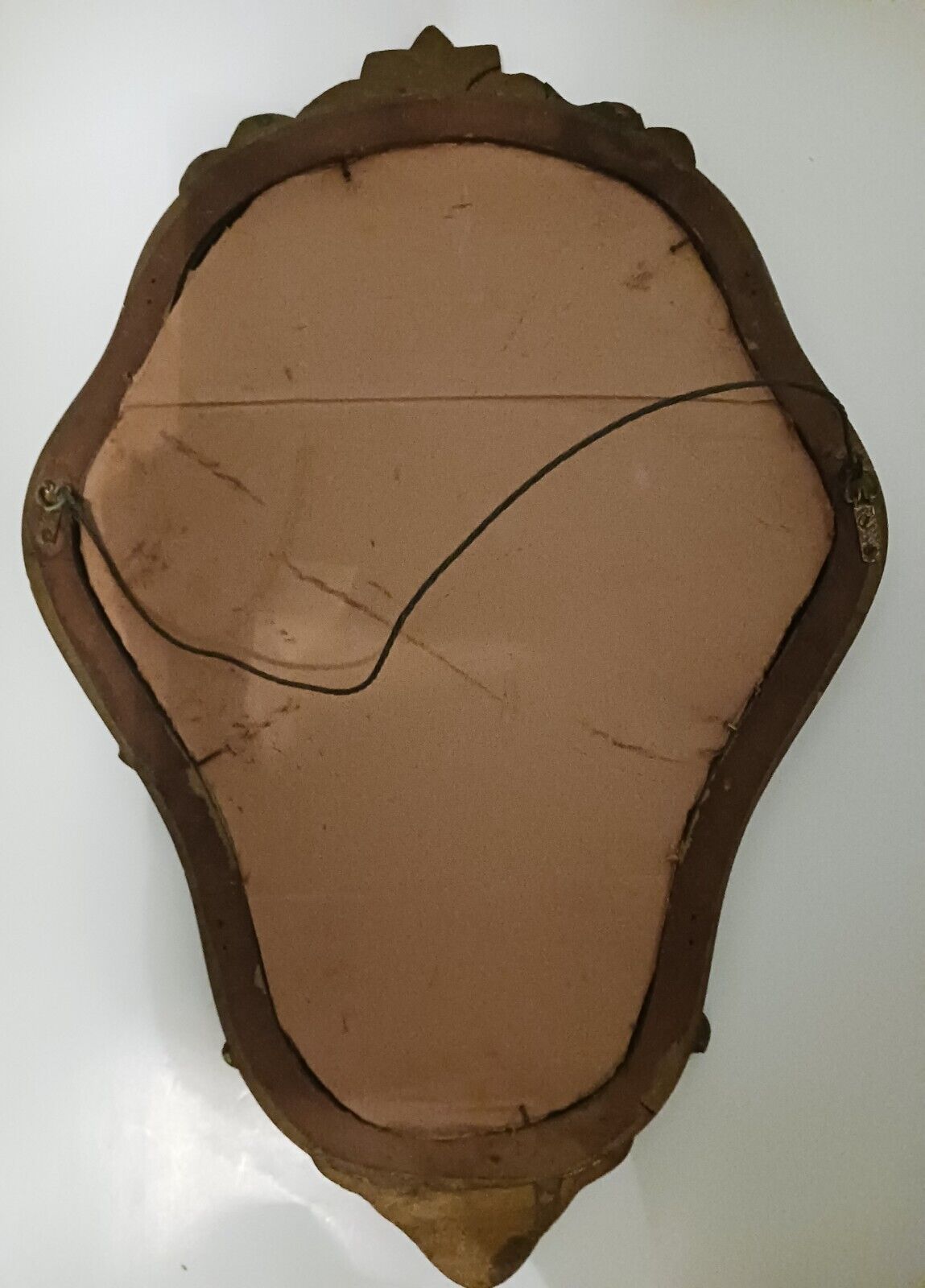 European Hand Carved Heart Shaped Mirror with Ornate Detail