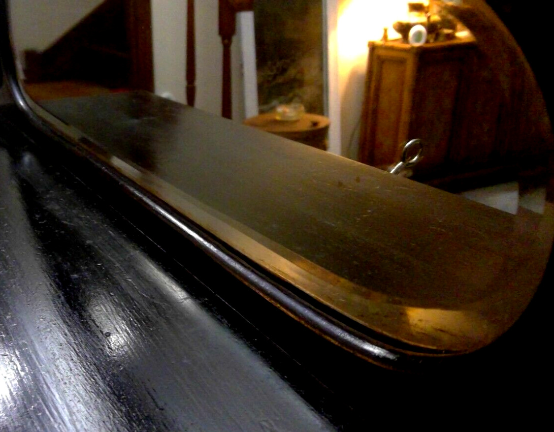 1900's Queen Ann Slant Front Mirrored Writing Desk