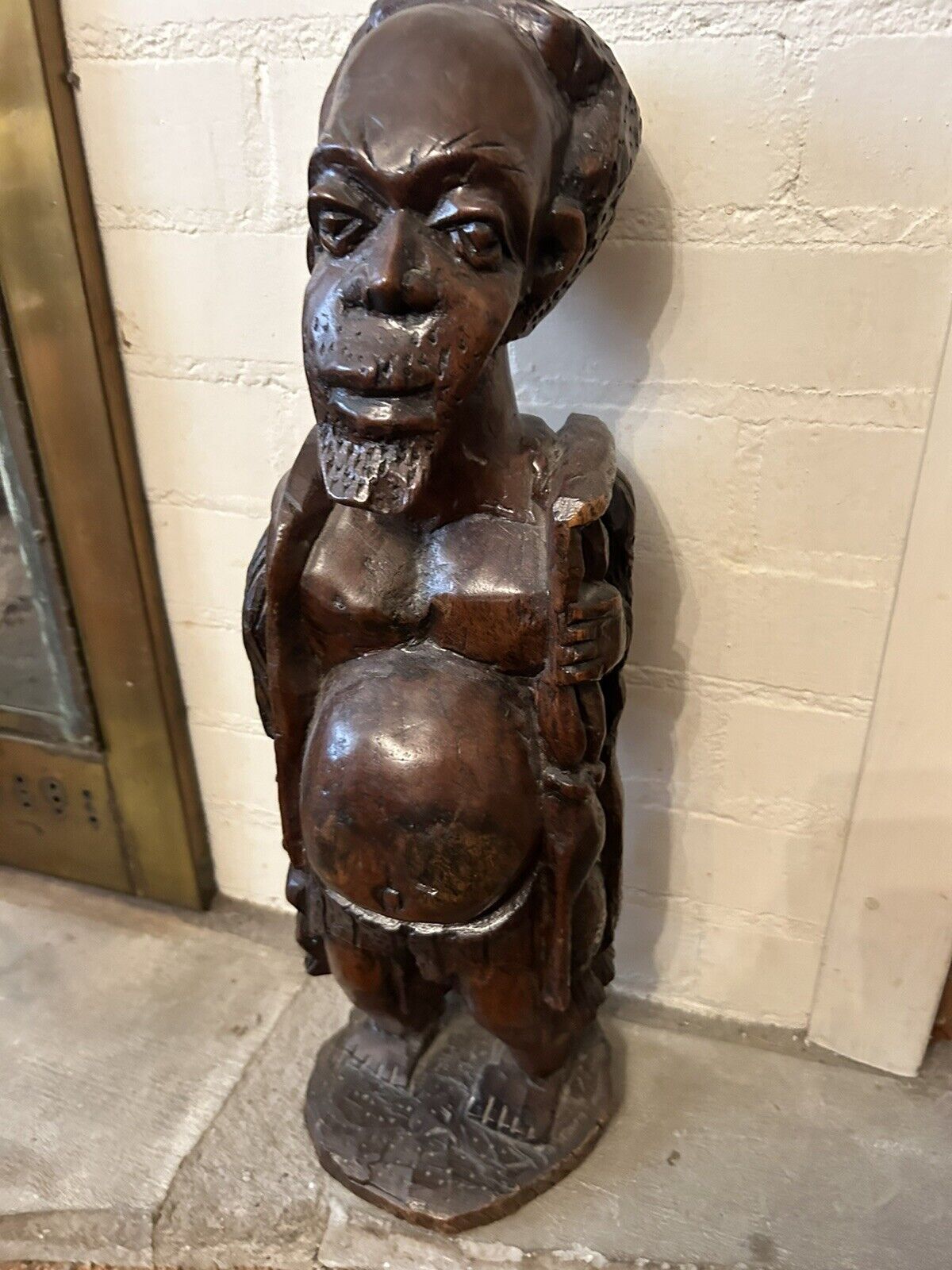 Antique Ebony Wood Carving South African Tribal Figure