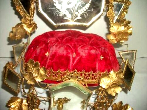 French Bridal Marriage Chair from 1800s with Globe