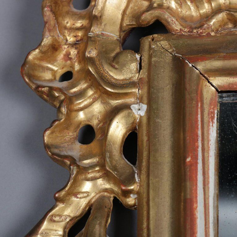 18th Century French Rococo Giltwood Wall Mirror
