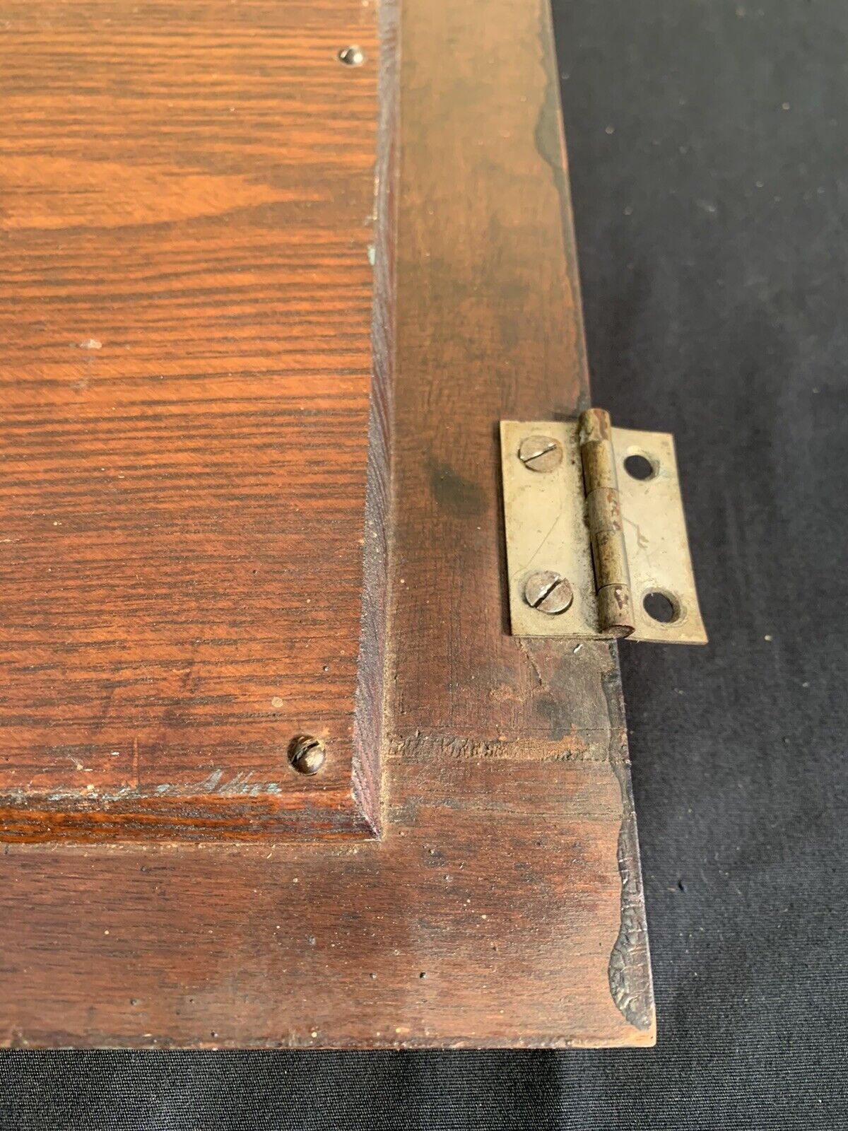 1900's Wooden Frame Beveled Mirror with Hinged Door