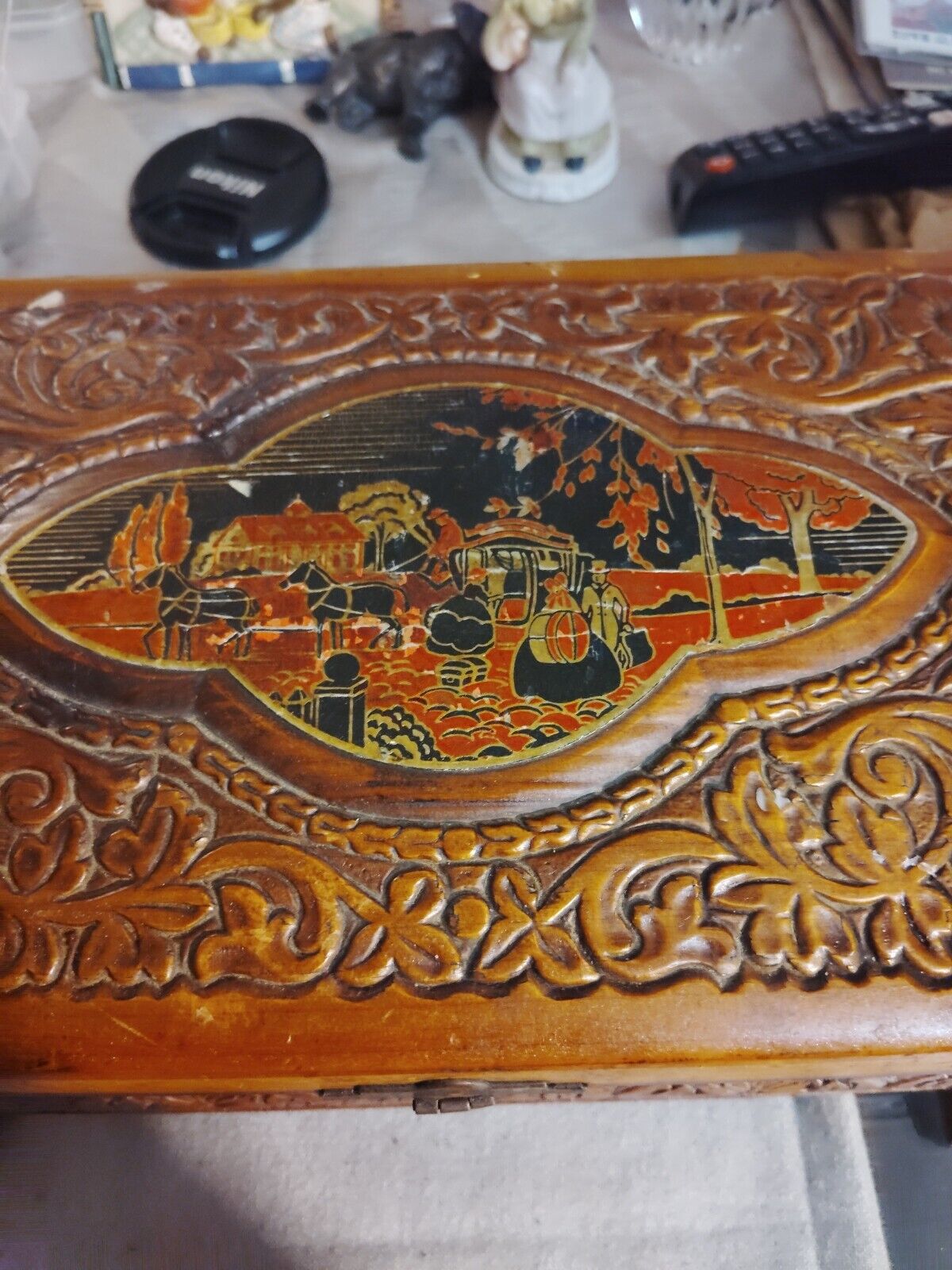 1800s Antique Vintage Jewelry Box in Need of Restoration