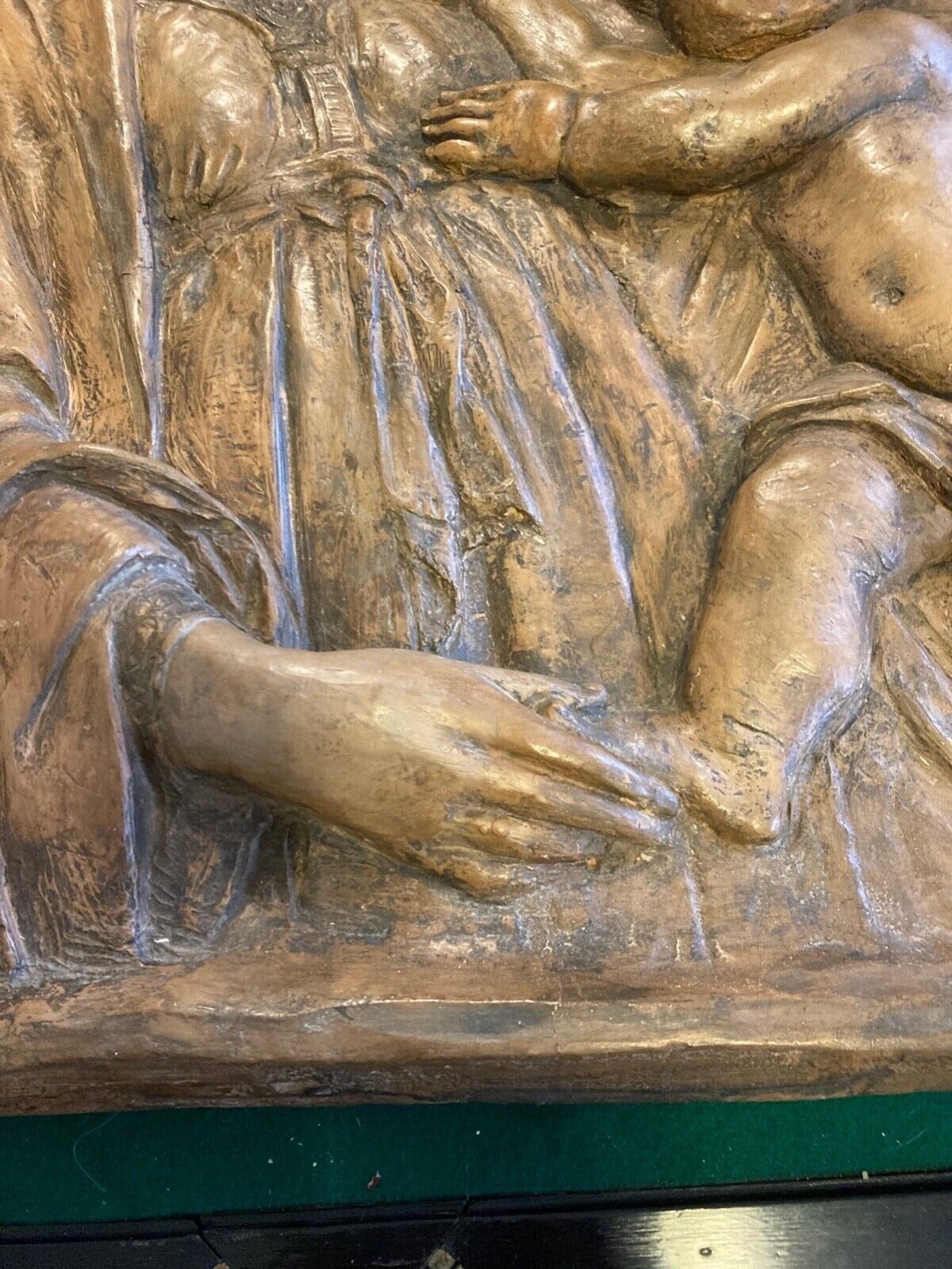 Antique Terracotta Madonna and Child Sculpture from Firenze