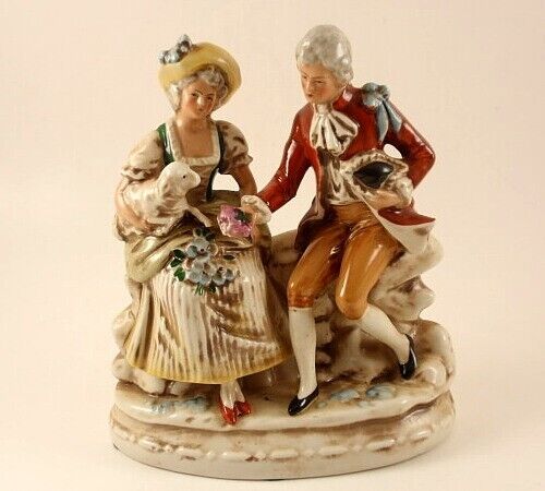 Antique Carl Schneider Porcelain Courting Couple Figurine