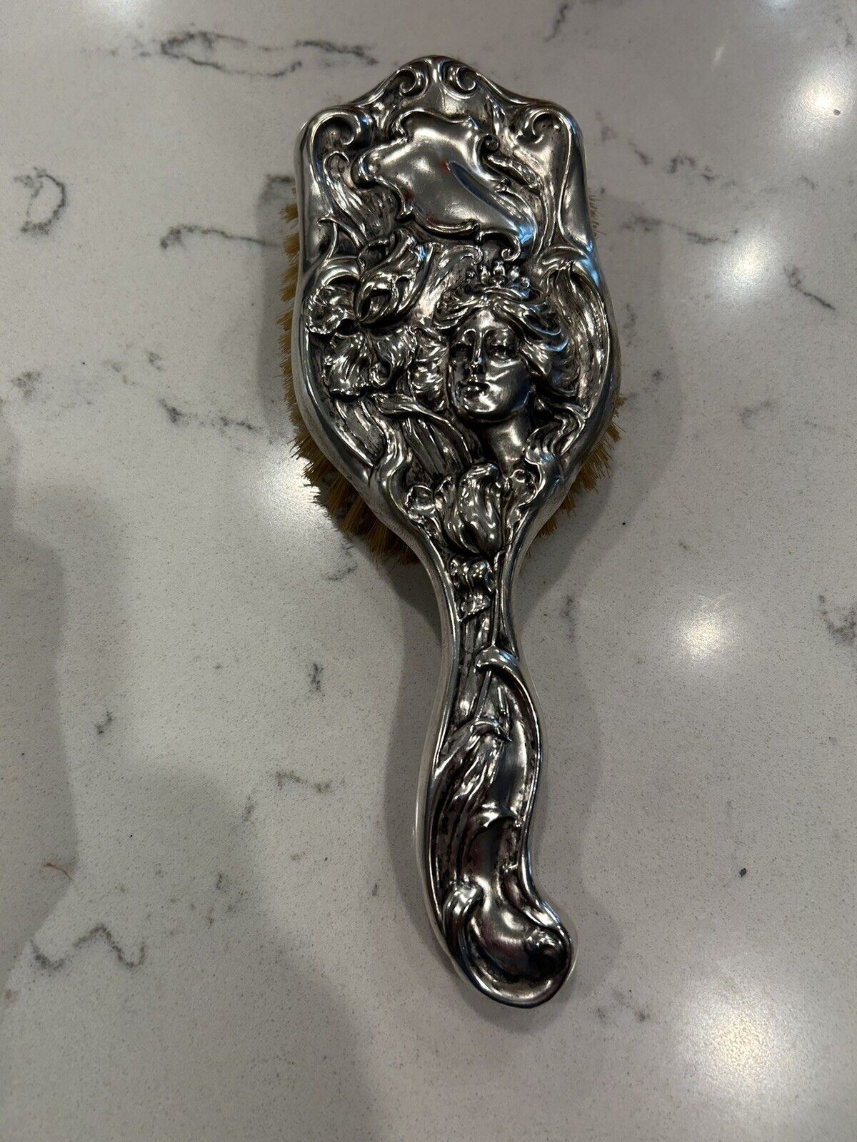 Late 1800s - Early 1900s Ornate Silver Vanity Set