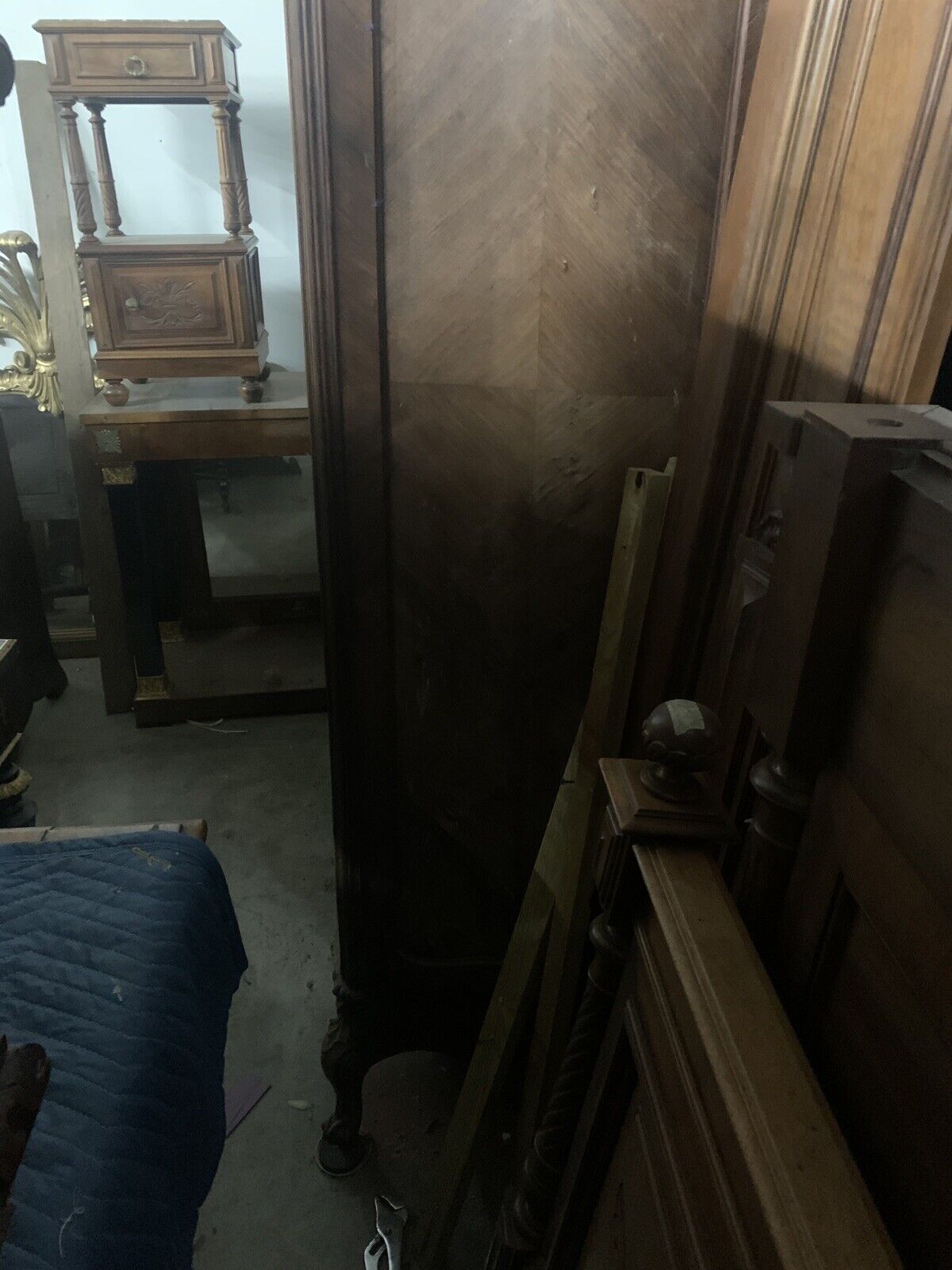 Louis XV Style Antique Mirrored Double Door Armoire