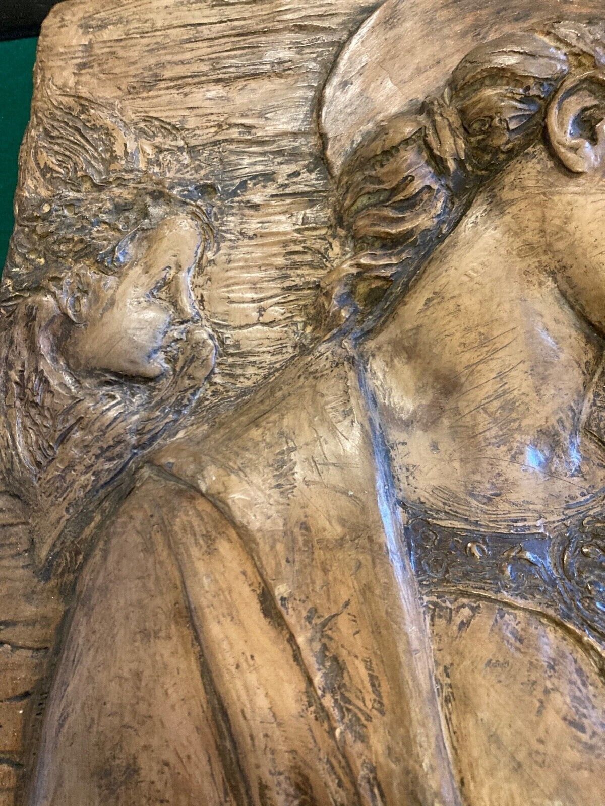 Antique Terracotta Madonna and Child Sculpture from Firenze
