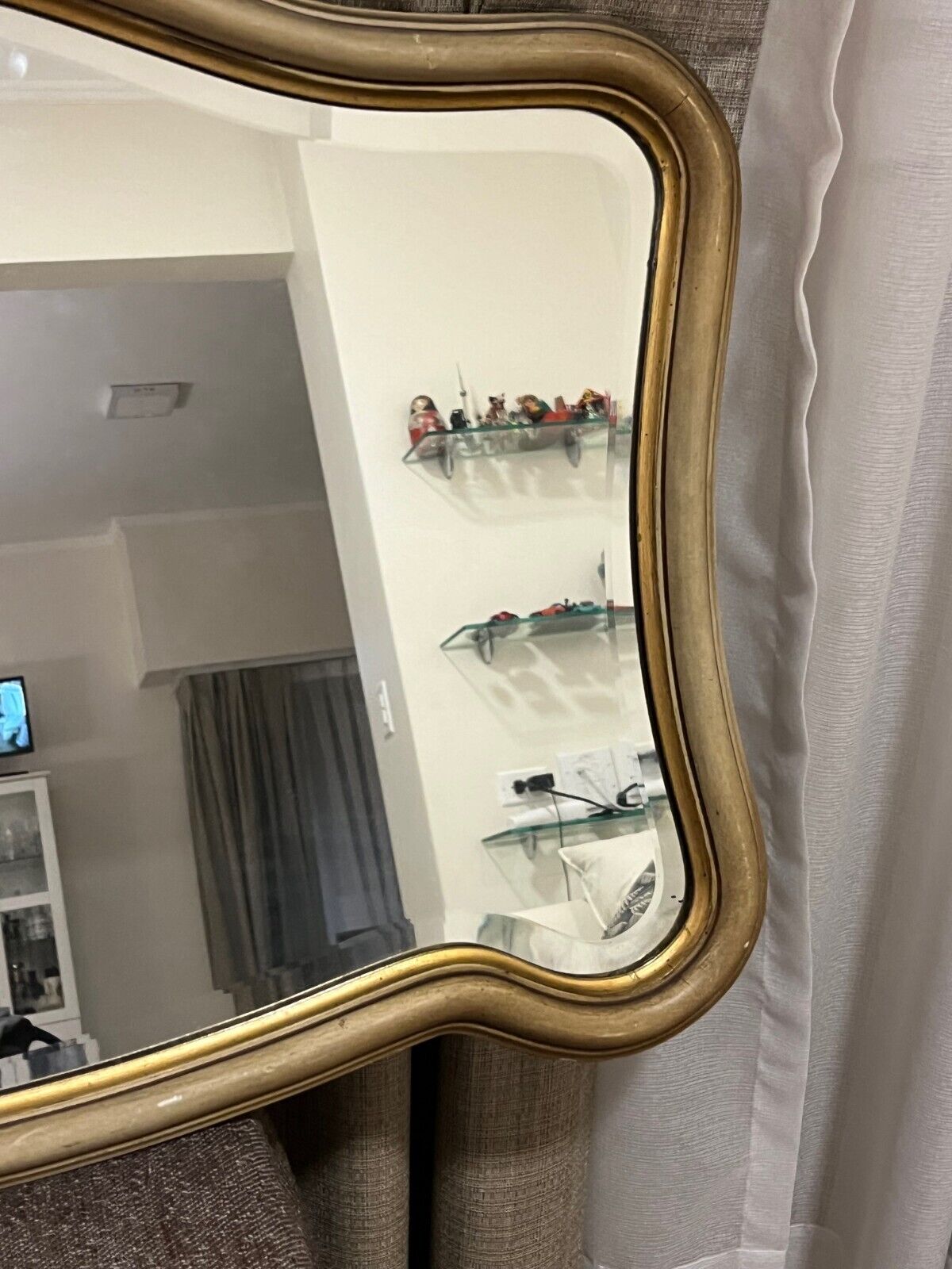 French Provenzal Beveled Glass Mirror - Early 1900s