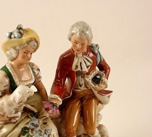 Antique Carl Schneider Porcelain Courting Couple Figurine
