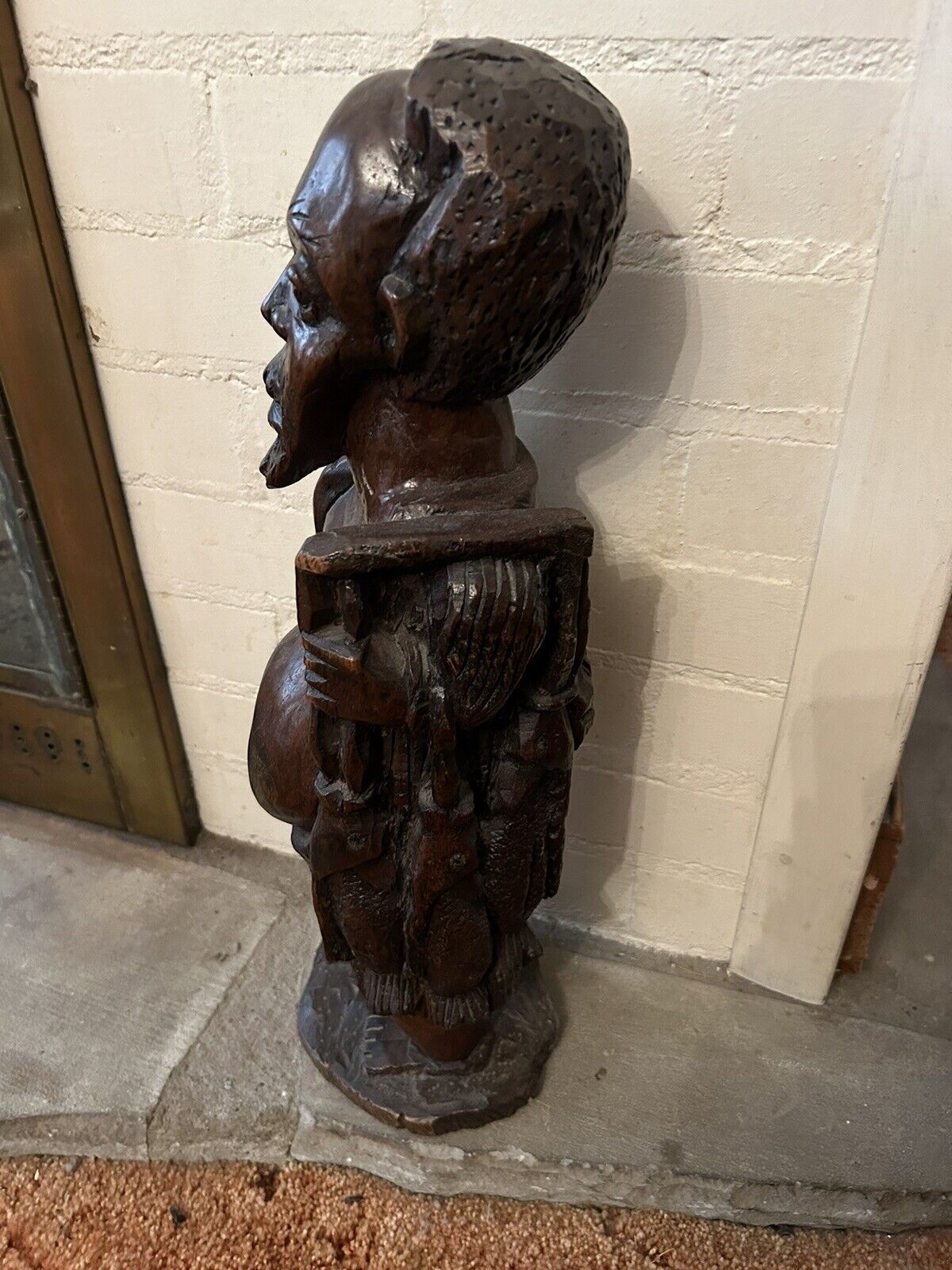 Antique Ebony Wood Carving South African Tribal Figure