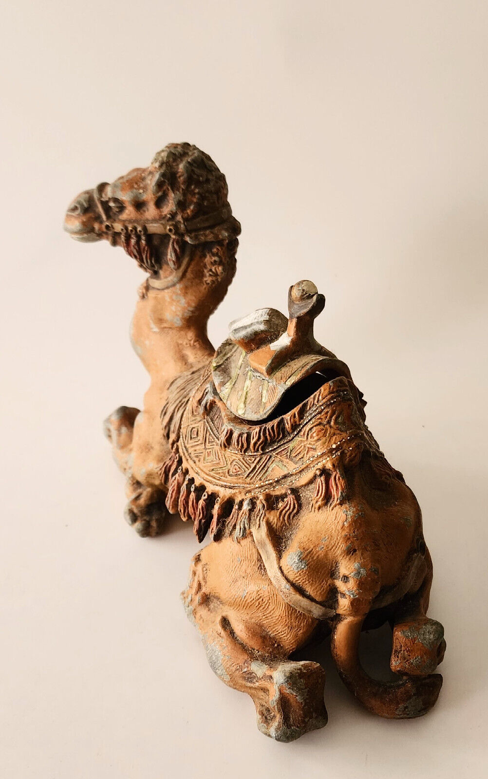 Antique Austrian Cast Metal Sitting Camel Inkwell, 1900