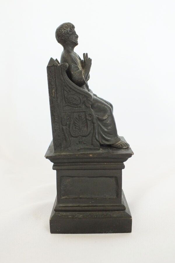Bronze Saint Peter Throne Statue - 1900s Vintage Figurine
