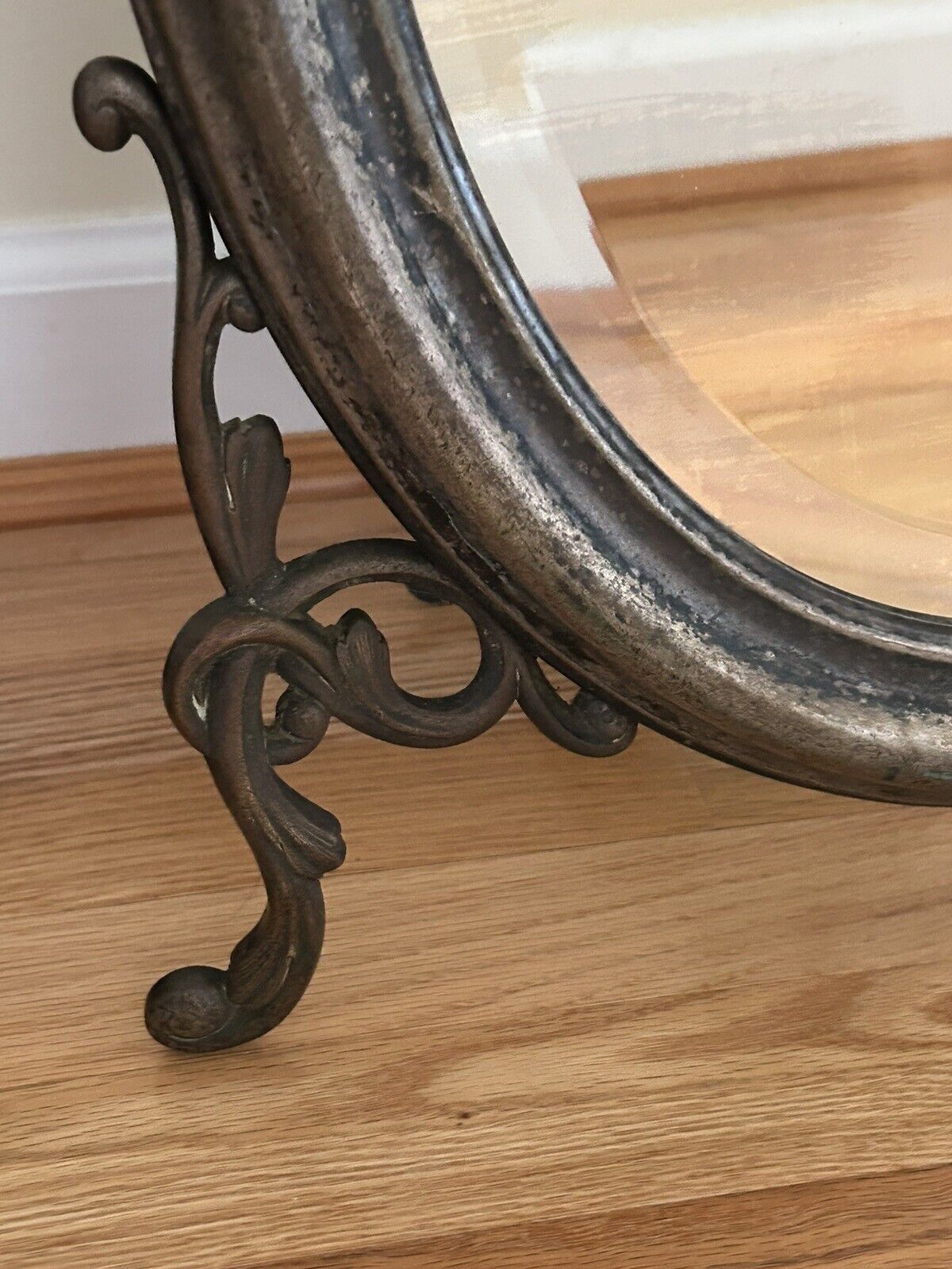 1800's Silver Plate Norblin Warszawa Poland Vanity Mirror