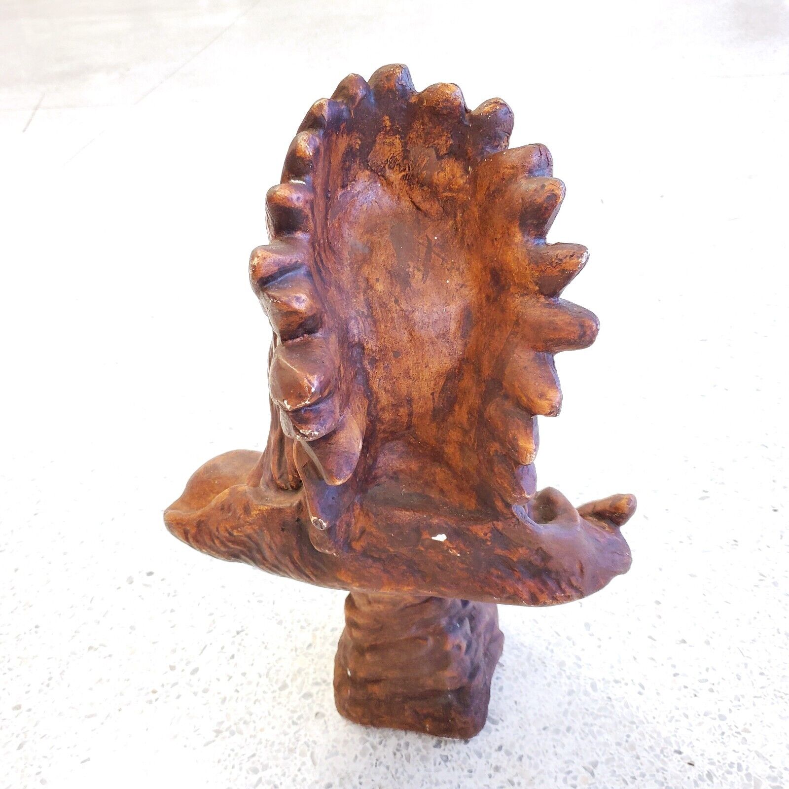 1900s Native American Cigar Store Advertising Statue 13x21
