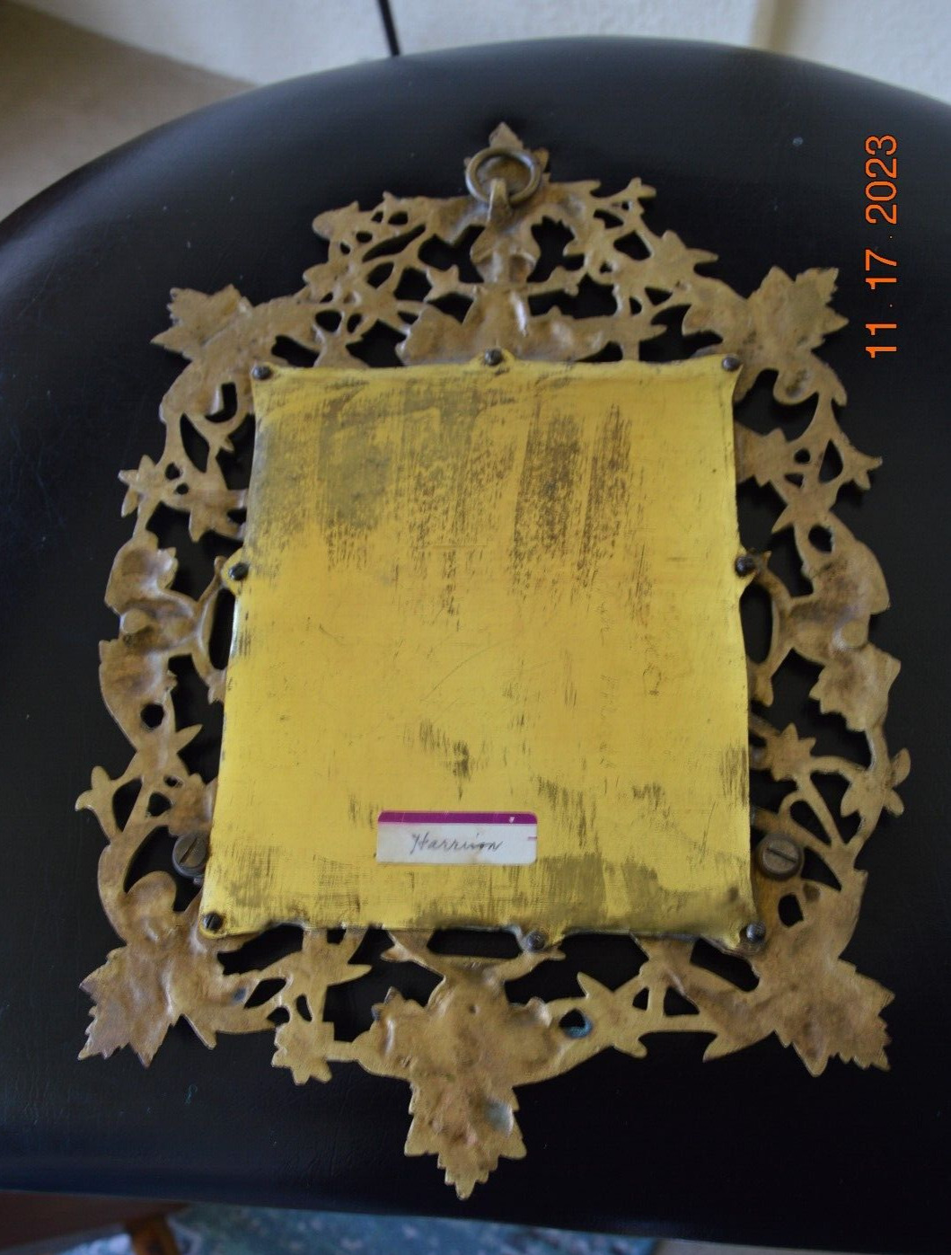 Brass Chippendale Rococo Style Girandole Mirror 1800's Antique