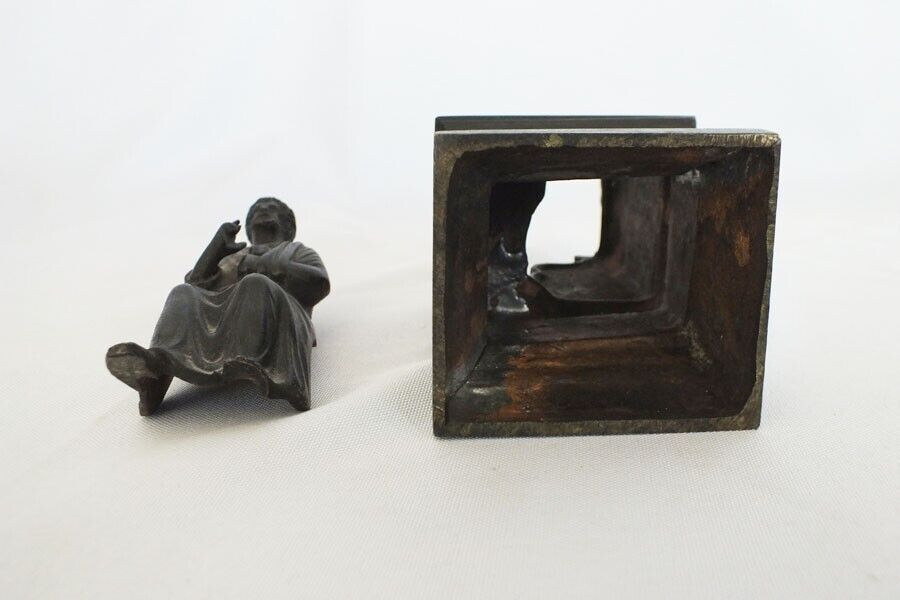 Bronze Saint Peter Throne Statue - 1900s Vintage Figurine