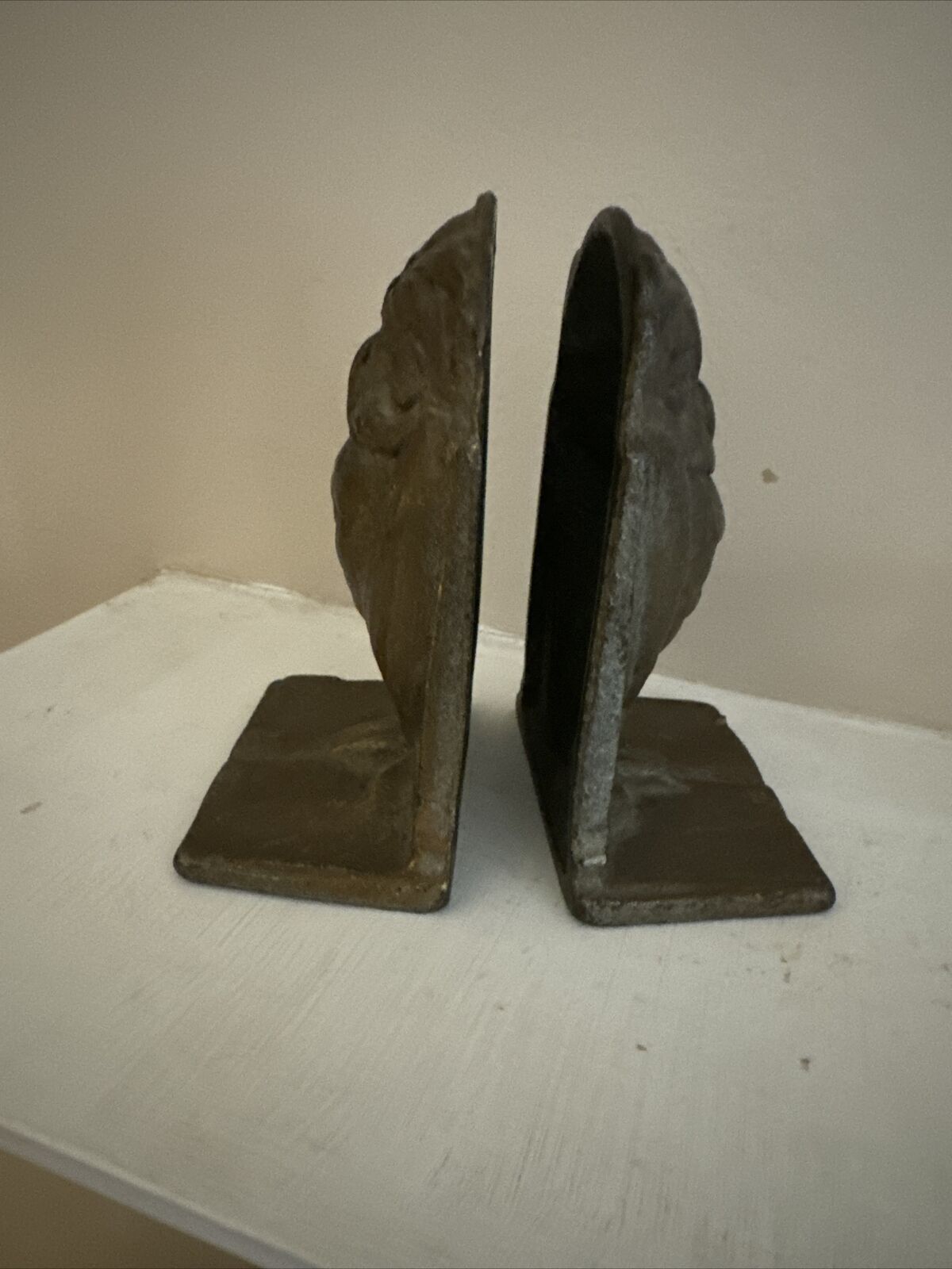 Ornate Cast Iron OWL Bookends from the Early 1900s