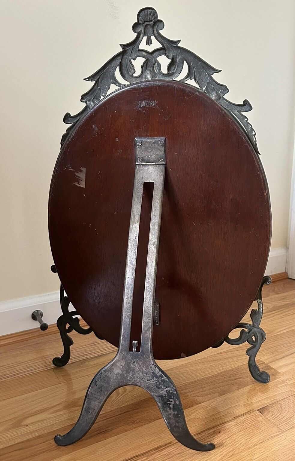 1800's Silver Plate Norblin Warszawa Poland Vanity Mirror