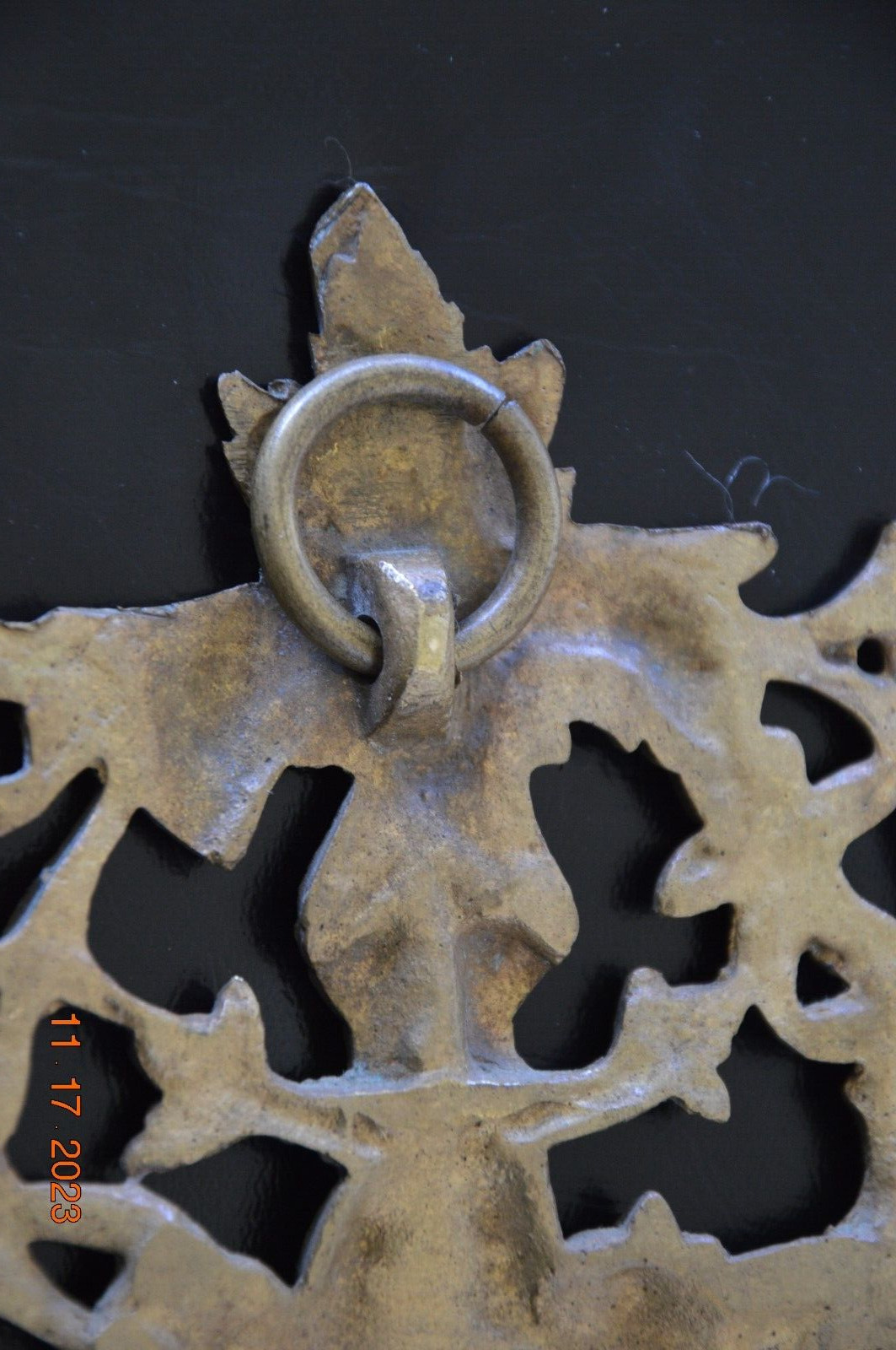 Brass Chippendale Rococo Style Girandole Mirror 1800's Antique
