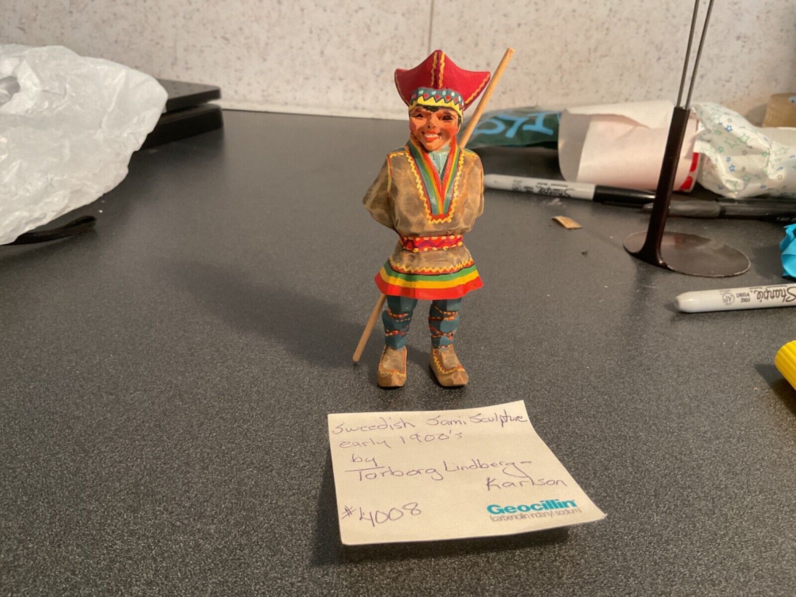 Antique Sami sculpture by Torborg Lindberg-Karlsson