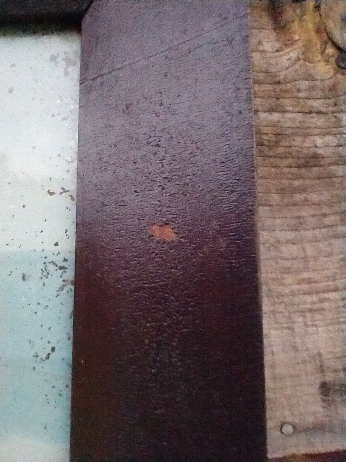 1800s Split Column Mirror with Reverse Painting