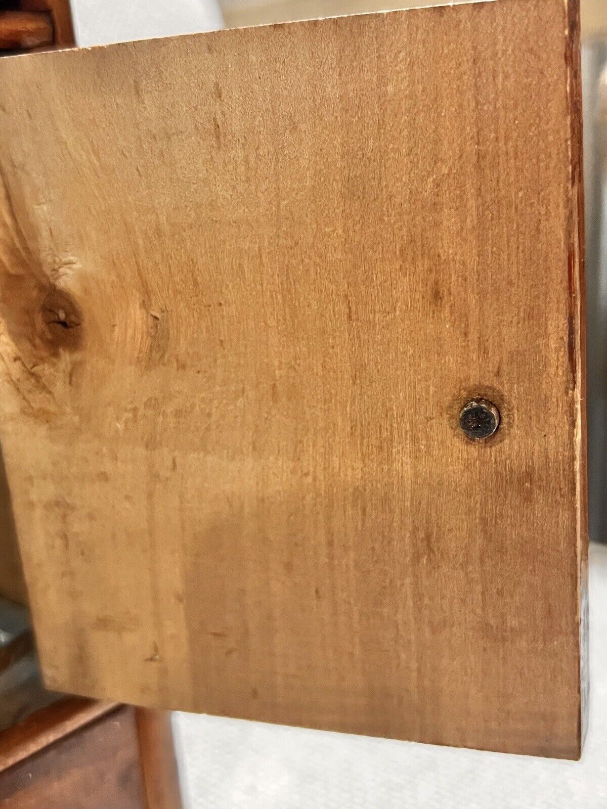 1800s Rustic Pine Salesman Sample Wash Stand with Mirror