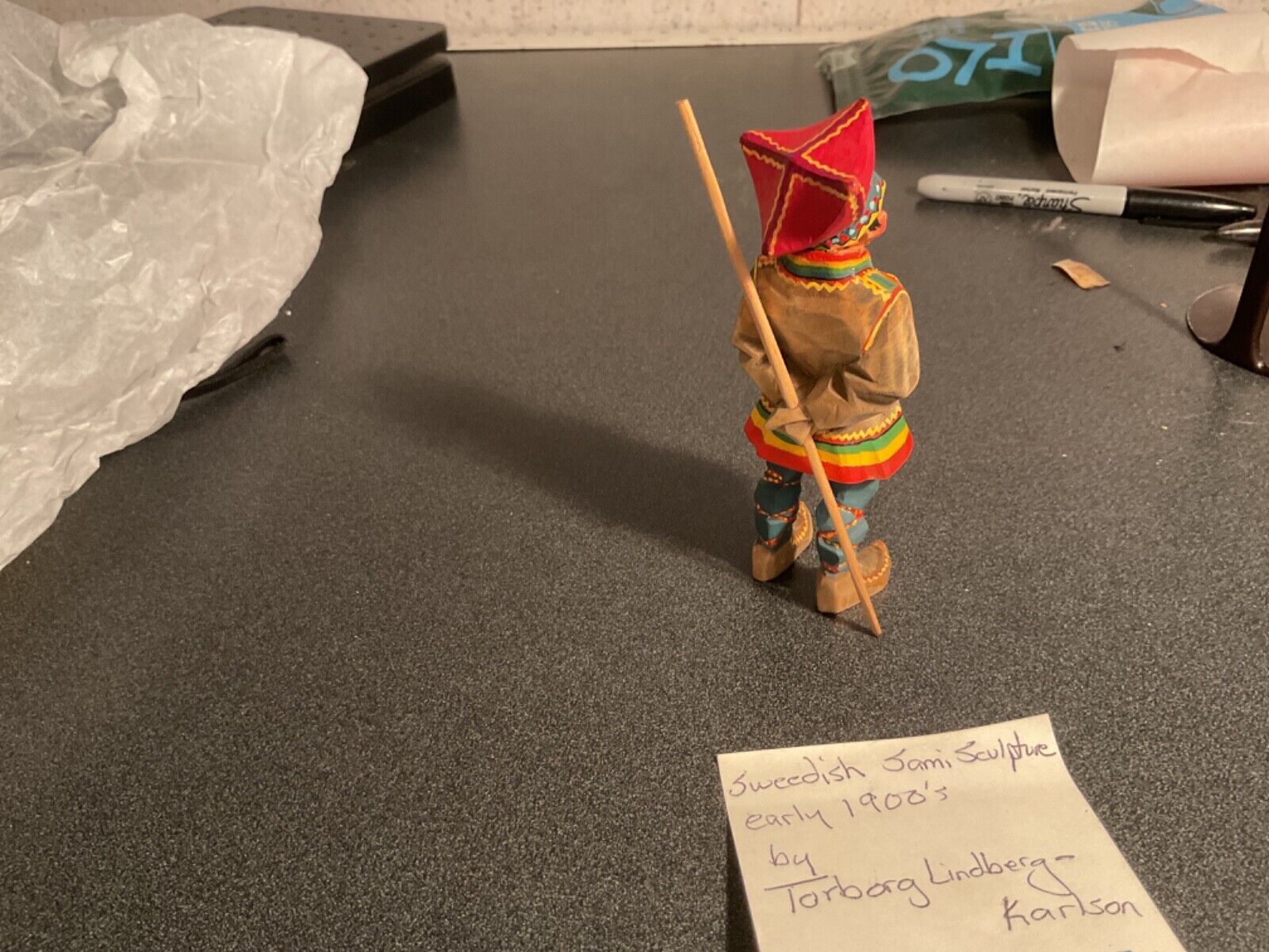 Antique Sami sculpture by Torborg Lindberg-Karlsson