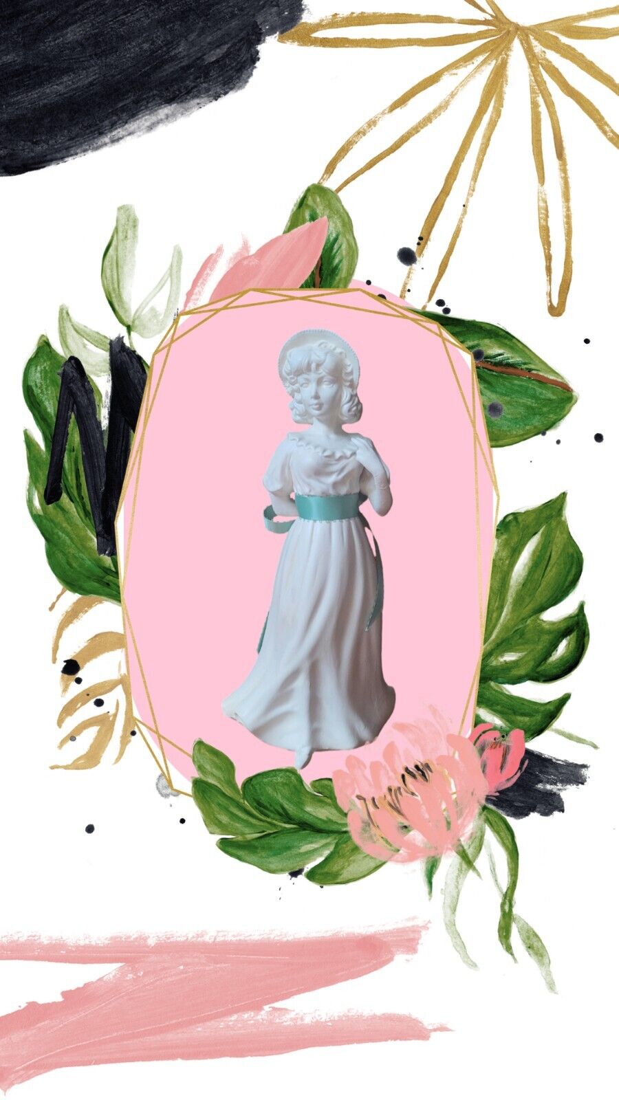 Vintage Girl Figurine - Holland Mold Sculpture Core