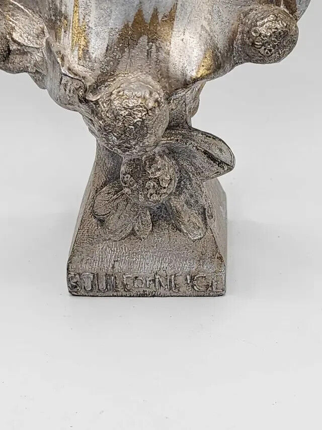 1900's Spelter Lady Figure Bust Head Art Nouveau