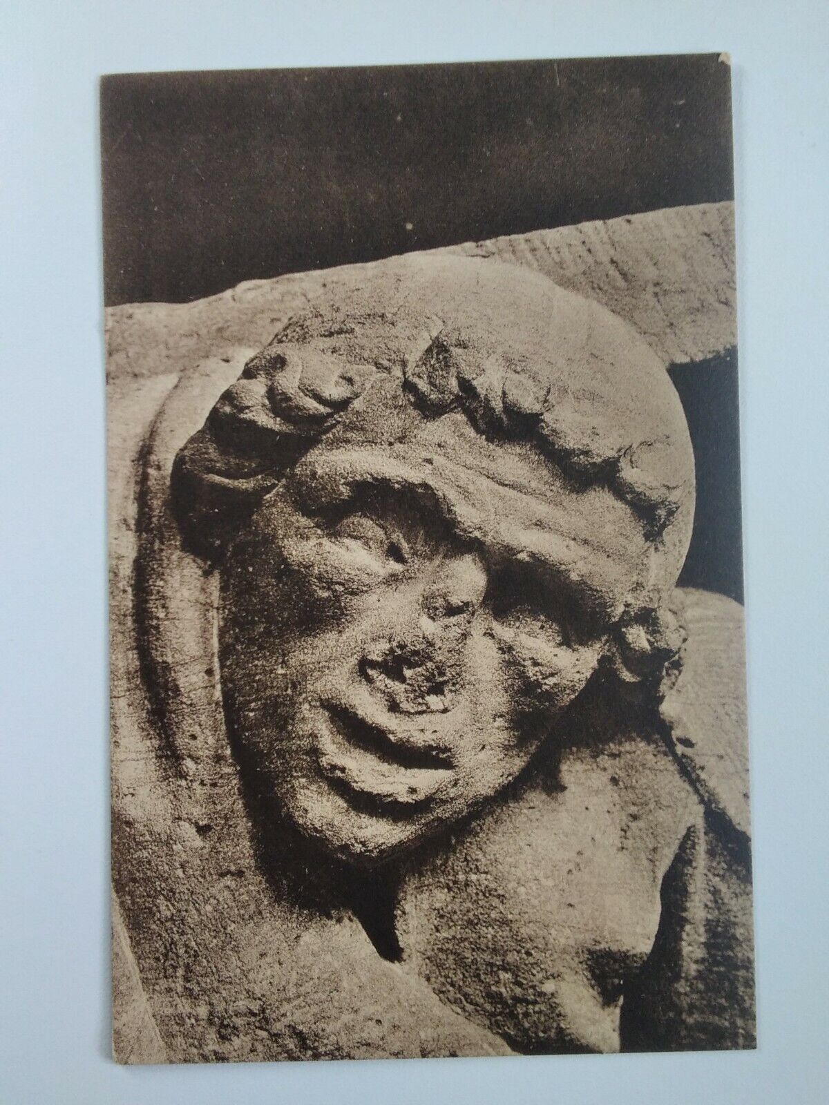 Rare Postcard: Mainz Germany Early 1900s Head Sculpture