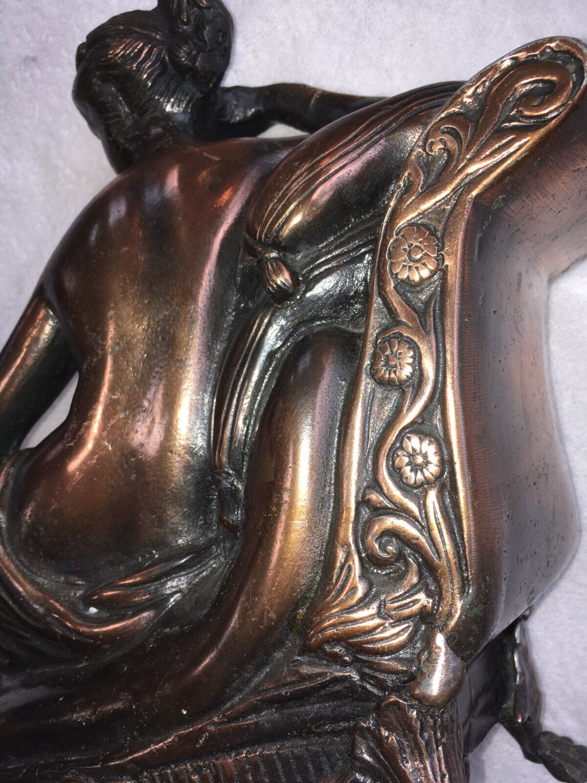 1900’s Paolina Bonaparte Laying Nude Bronze/Copper Statue