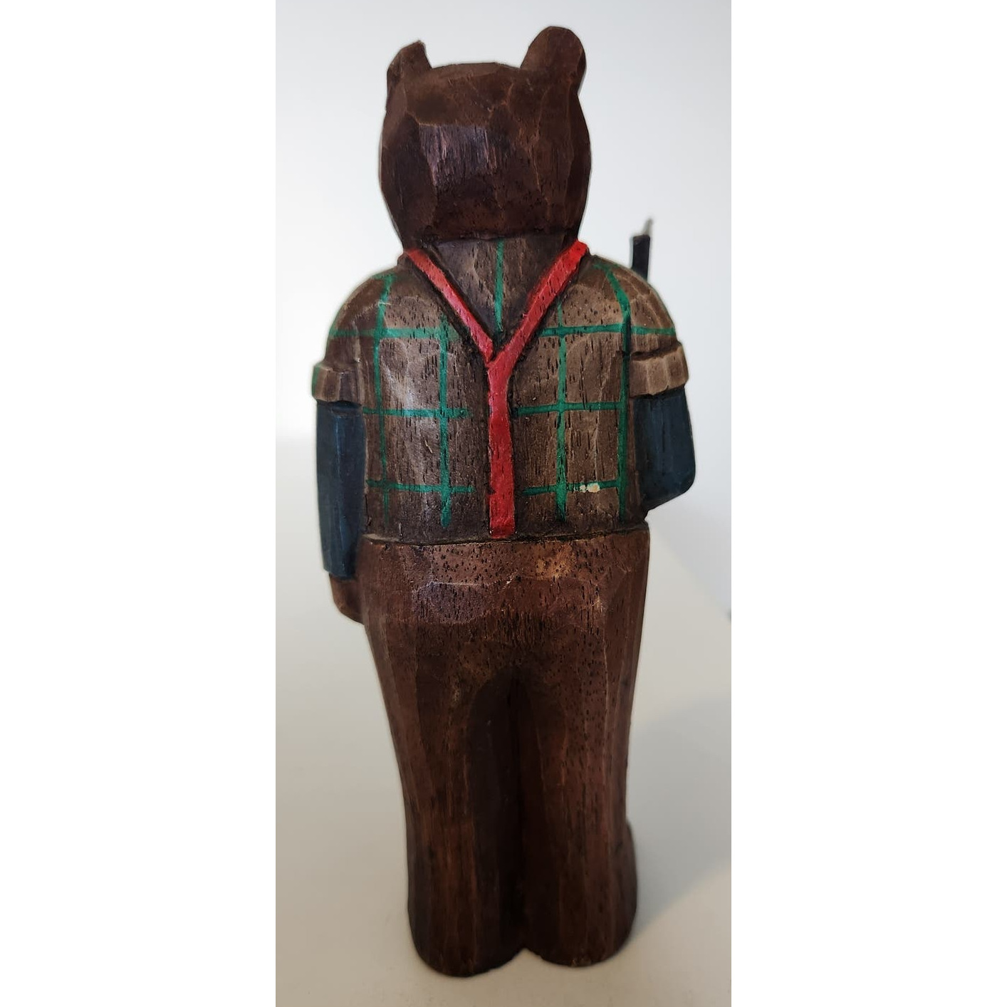 Vintage 1900's Carved Wooden Lumber Jack Bear Figurine