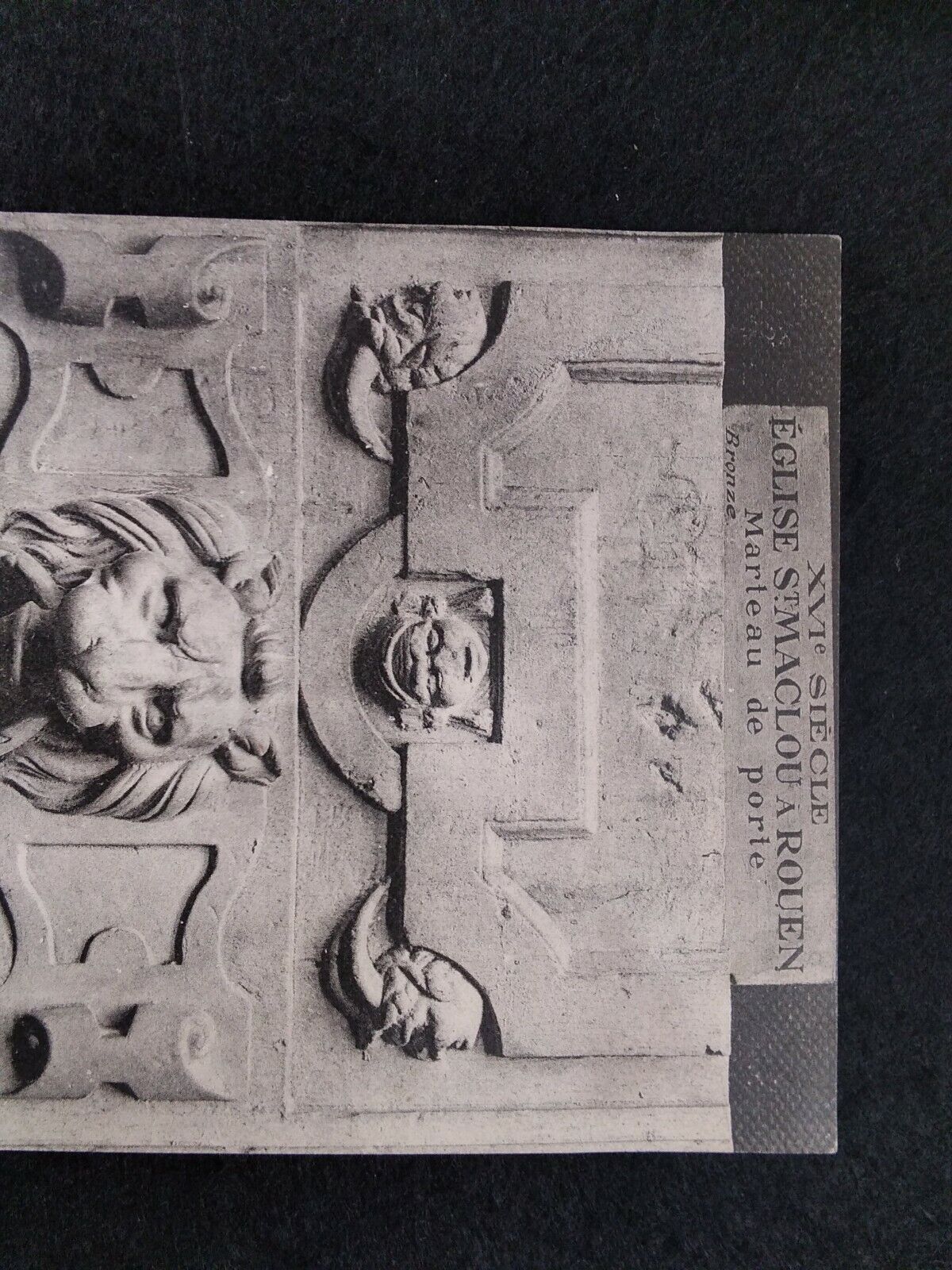 Rare Paris Door Sculpture Lion Rouen Antique Postcard