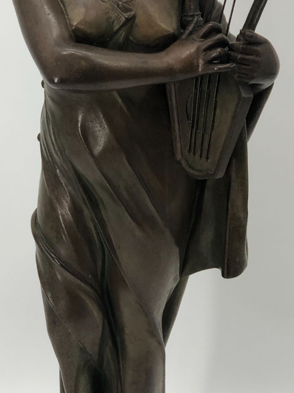 Art Nouveau Bronze Lady Statue Signed F. Gual 1900's