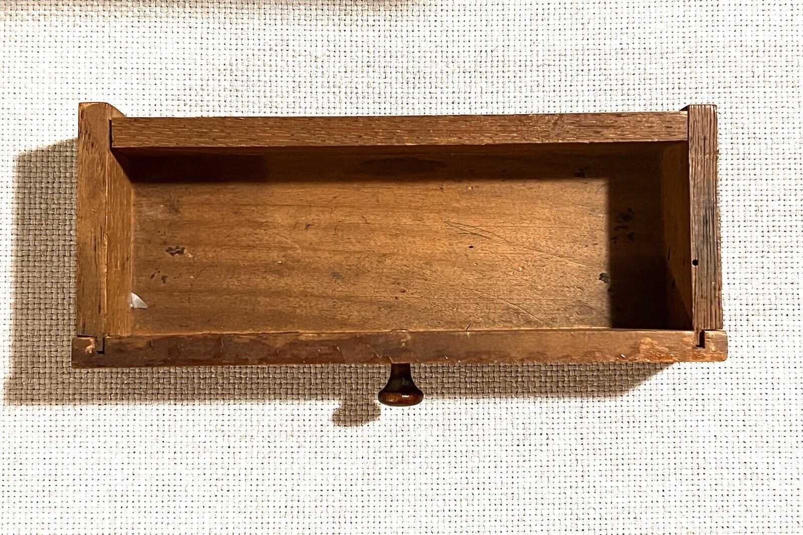 1800s Rustic Pine Salesman Sample Wash Stand with Mirror
