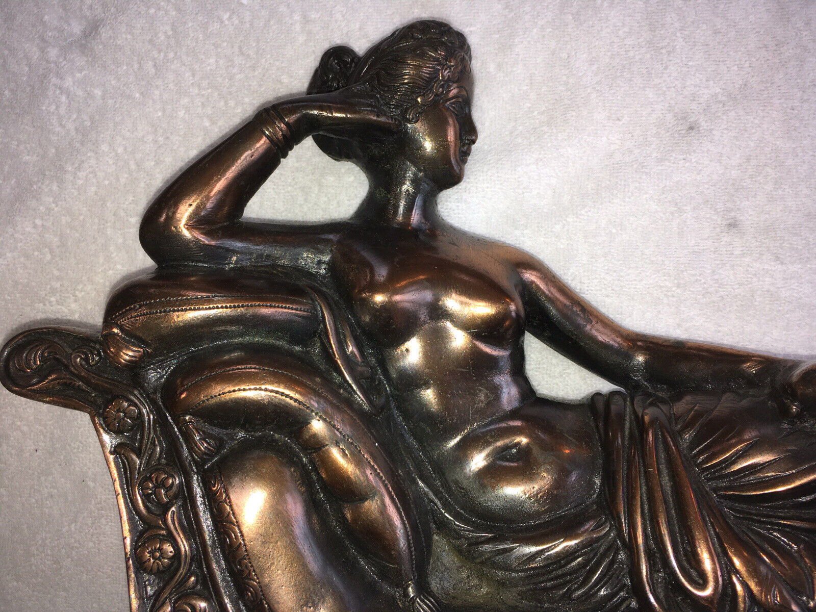 1900’s Paolina Bonaparte Laying Nude Bronze/Copper Statue