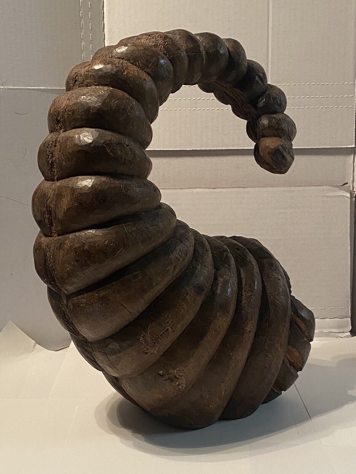 1800's Rams Horn Foundry Mold Horn Of Plenty
