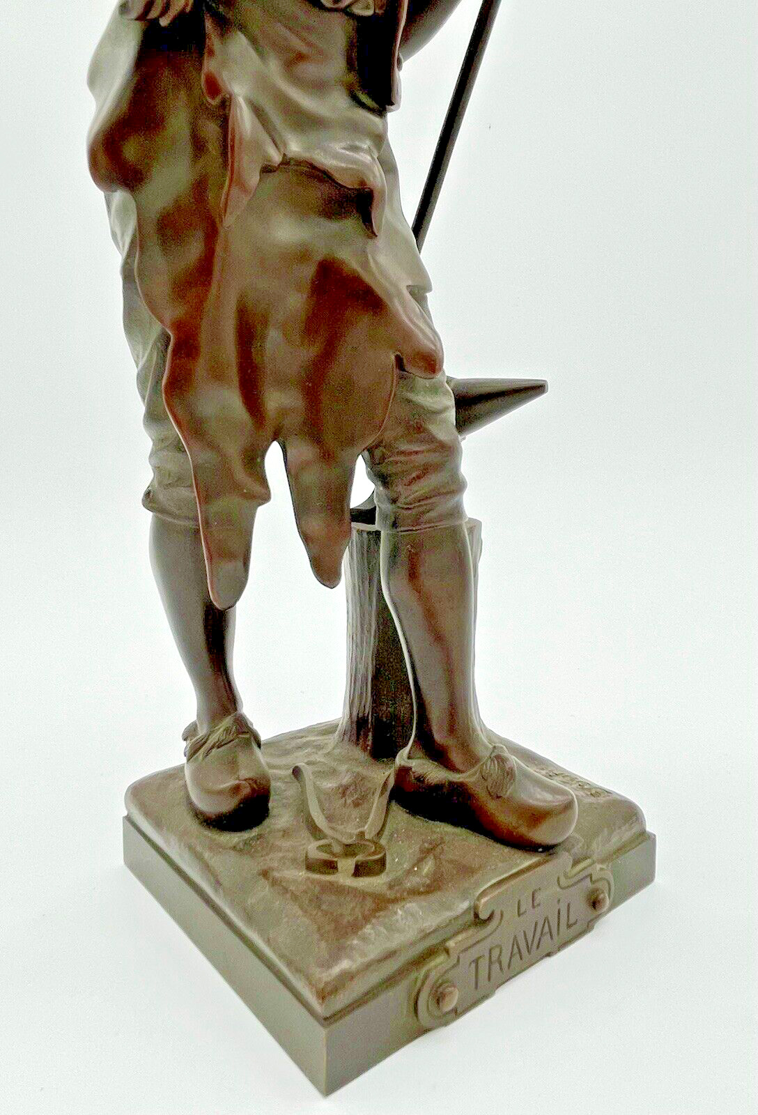European Bronze Sculpture of Iron Worker by Bouret