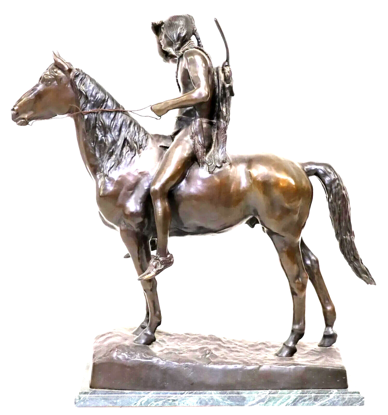 Antique Bronze Sculpture, C.E. Dallin 'THE SCOUT