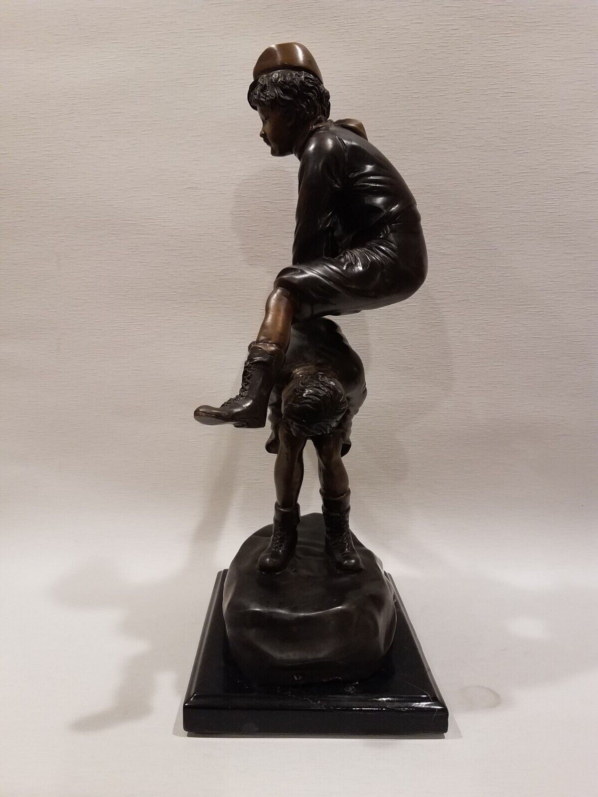 Bronze Sculpture by Alex Brown "Leapfrog" Cira 1900s