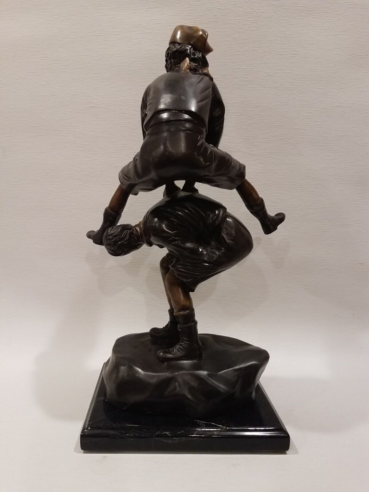 Bronze Sculpture by Alex Brown "Leapfrog" Cira 1900s