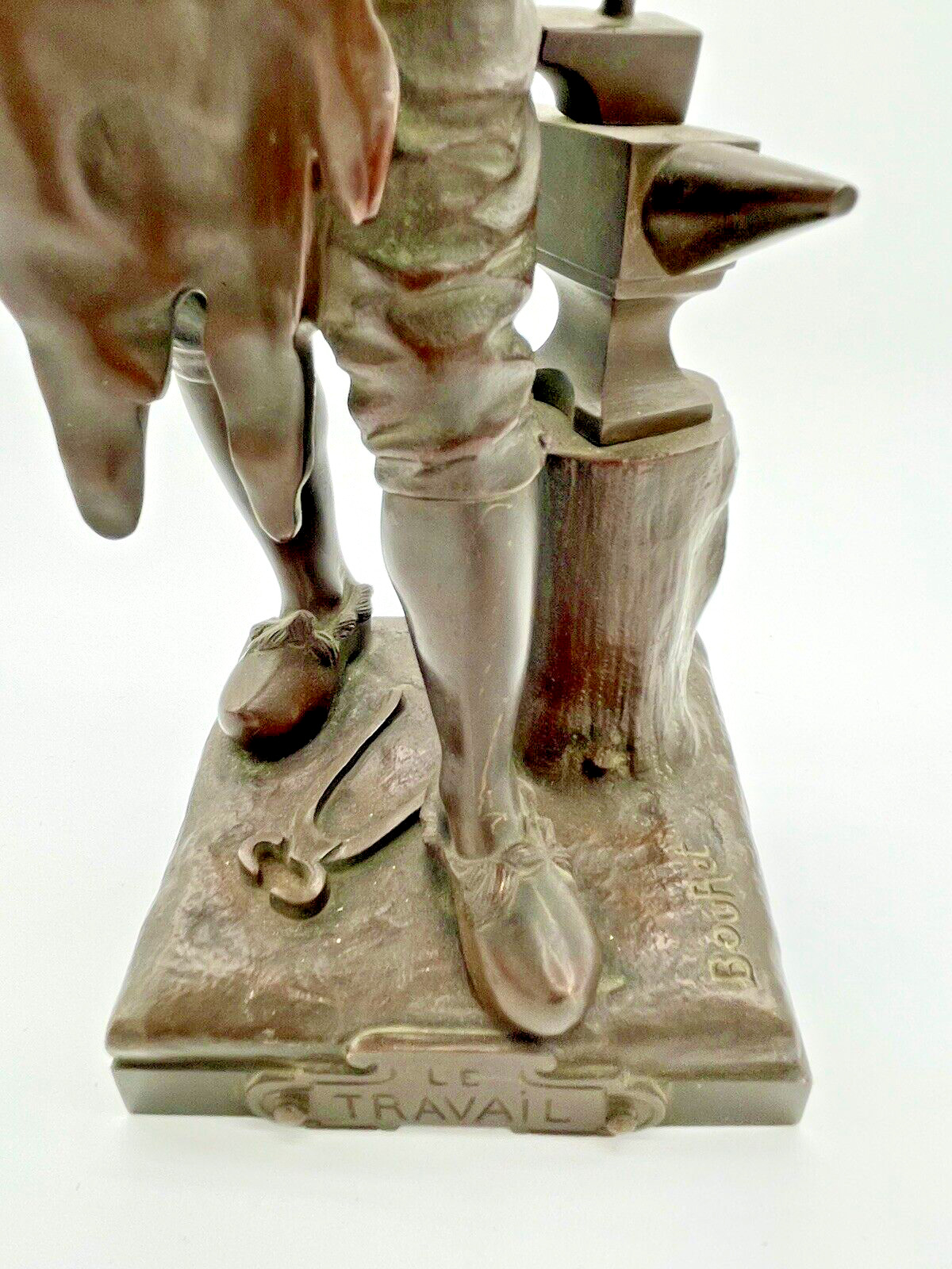 European Bronze Sculpture of Iron Worker by Bouret