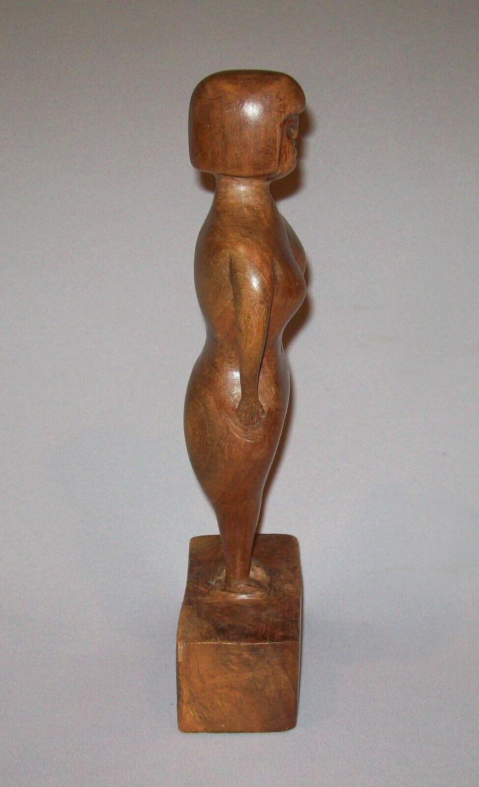 Antique Folk Art Hand Carved Woman Figure