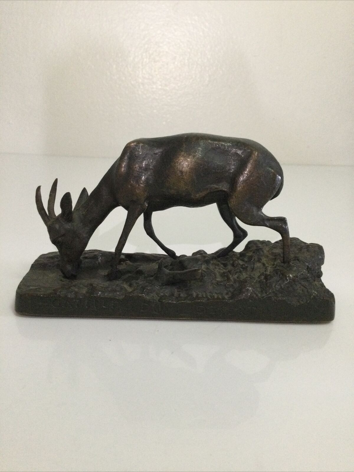Antique Bronze Sculpture "Gazelle of the Desert" 19th Century