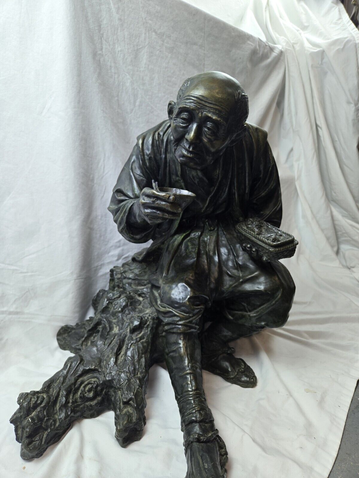 Rare Udagawa Kazuo Tokyo School Bronze Peasant 1900's