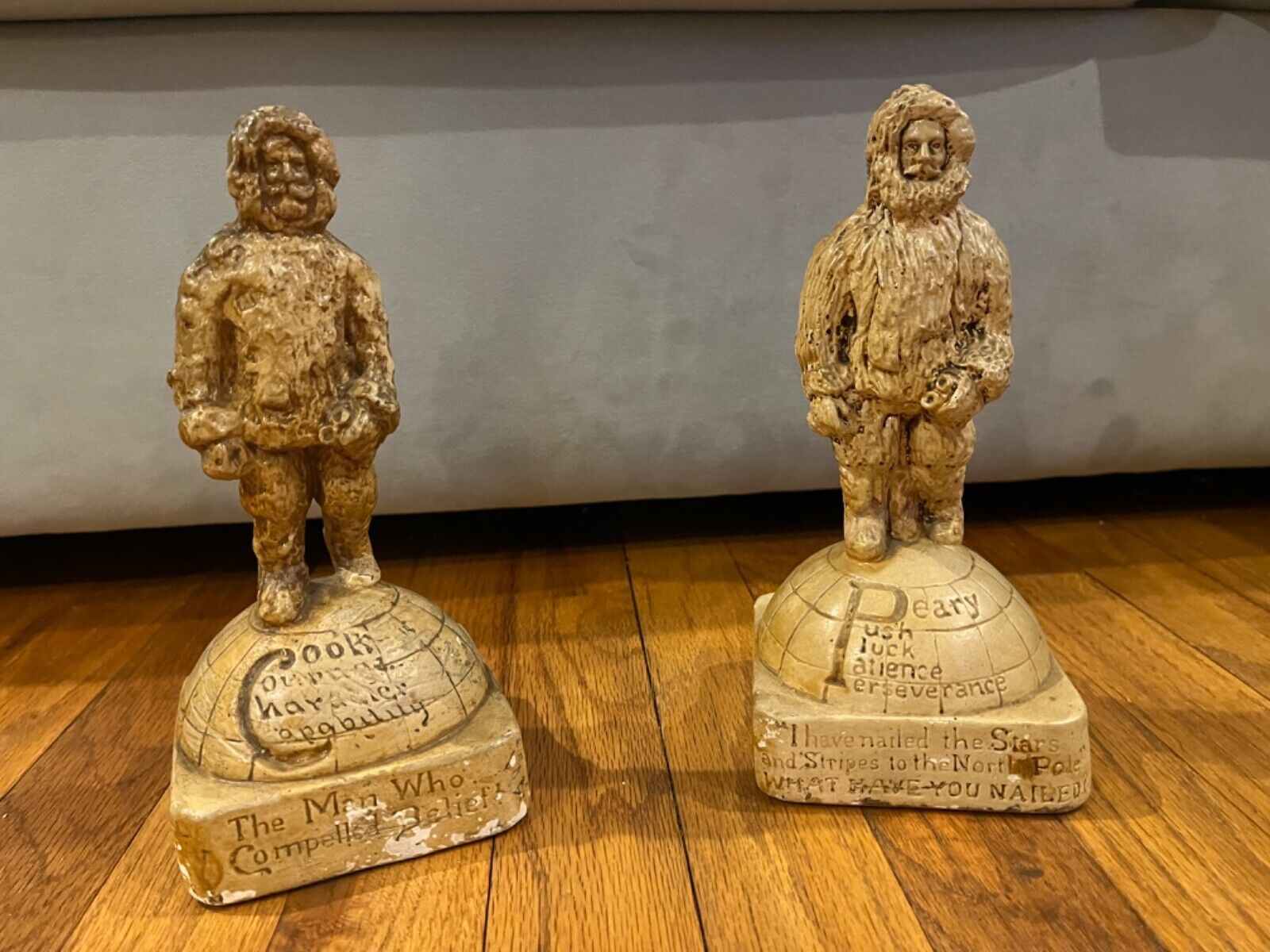 Rare plaster sculptures: Peary & Cook, early 1900’s