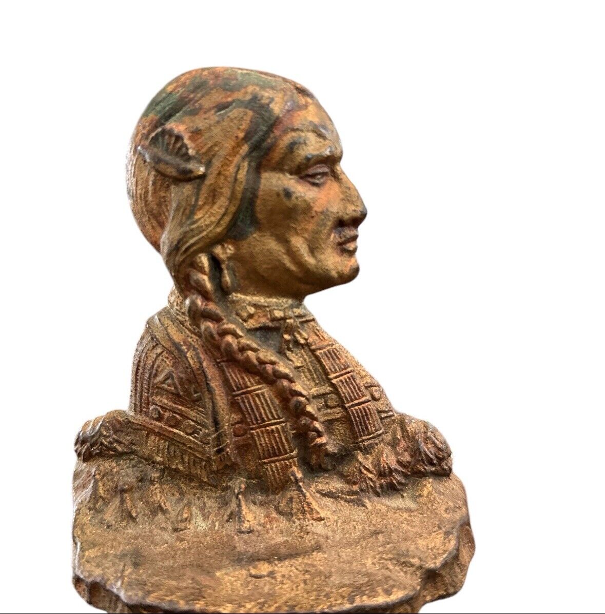 Bronze Bust of Squaw from Early 1900's #Antique