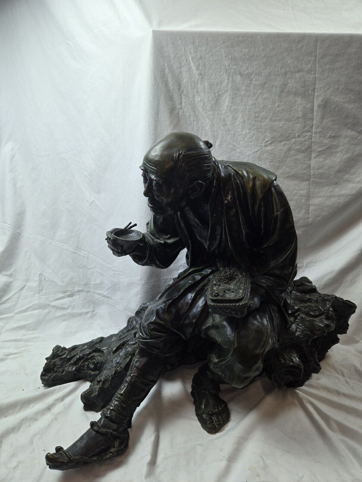 Rare Udagawa Kazuo Tokyo School Bronze Peasant 1900's